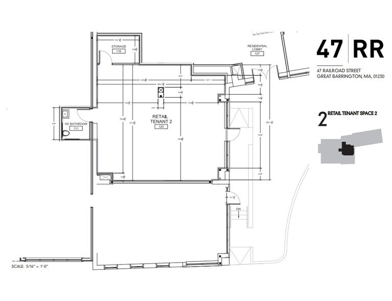 47 Railroad St, Great Barrington, MA for lease - Floor Plan - Image 2 of 8