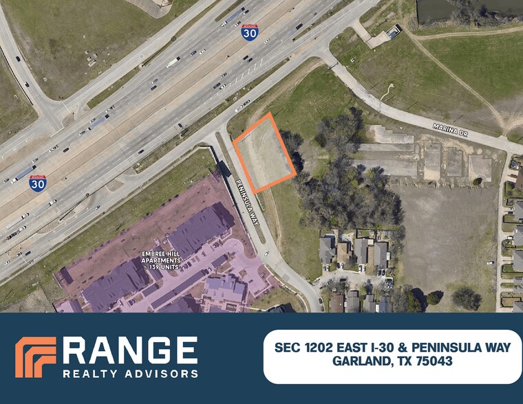 SEC of 1202 East I-30 & Peninsula Way, Garland, TX à vendre - Aérien - Image 1 de 1