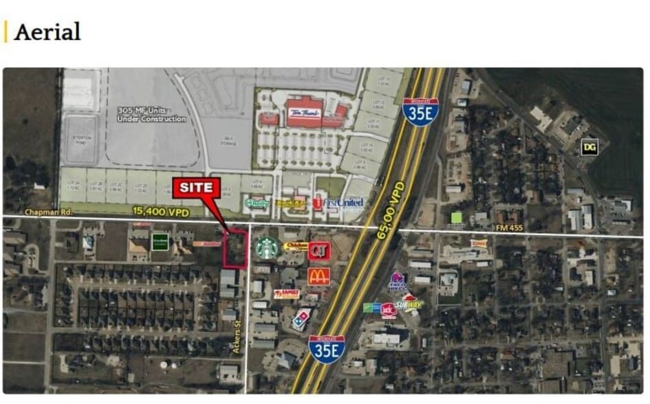 1602 W Chapman Dr, Sanger, TX à vendre - Photo du bâtiment - Image 2 de 2