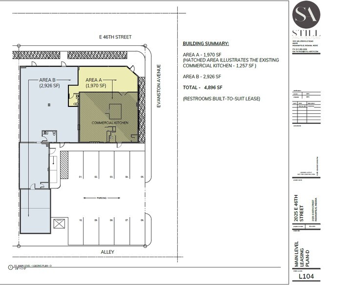 2025 E 46th St, Indianapolis, IN à louer - Plan d’étage - Image 2 de 5