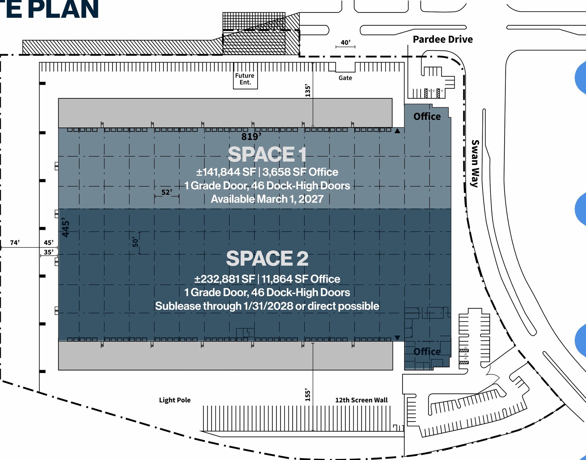 8350 Pardee Dr, Oakland, CA à louer Plan de site- Image 1 de 1