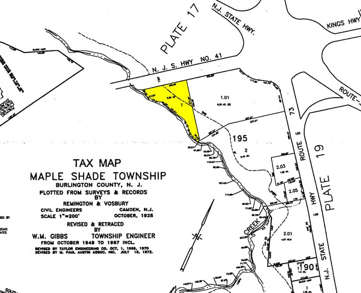 1300 Old Kings hwy, Maple Shade Township, NJ for lease - Plat Map - Image 2 of 12