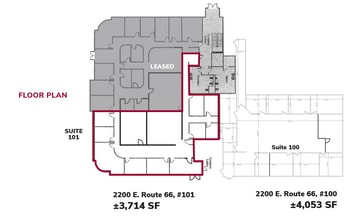2200 E Route 66, Glendora, CA à louer Plan d’étage- Image 1 de 1