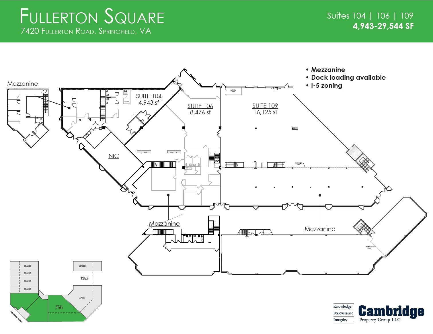 7420 Fullerton Rd, Springfield, VA for lease Floor Plan- Image 1 of 1