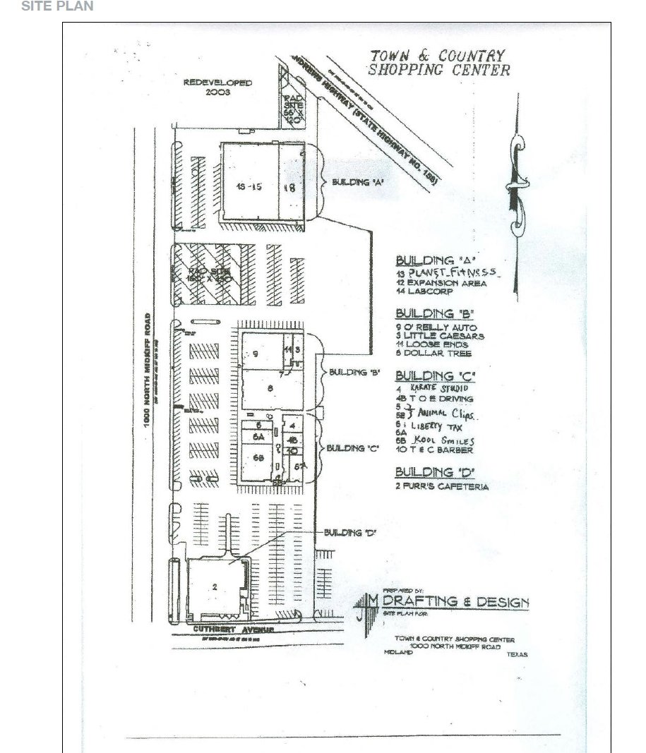 1000-1116 N Midkiff Rd, Midland, TX à vendre Plan de site- Image 1 de 1