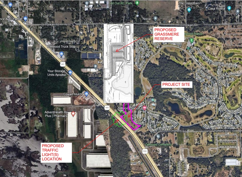 W. Orange Blossom Trail, Zellwood, FL à louer - Aérien - Image 2 de 3