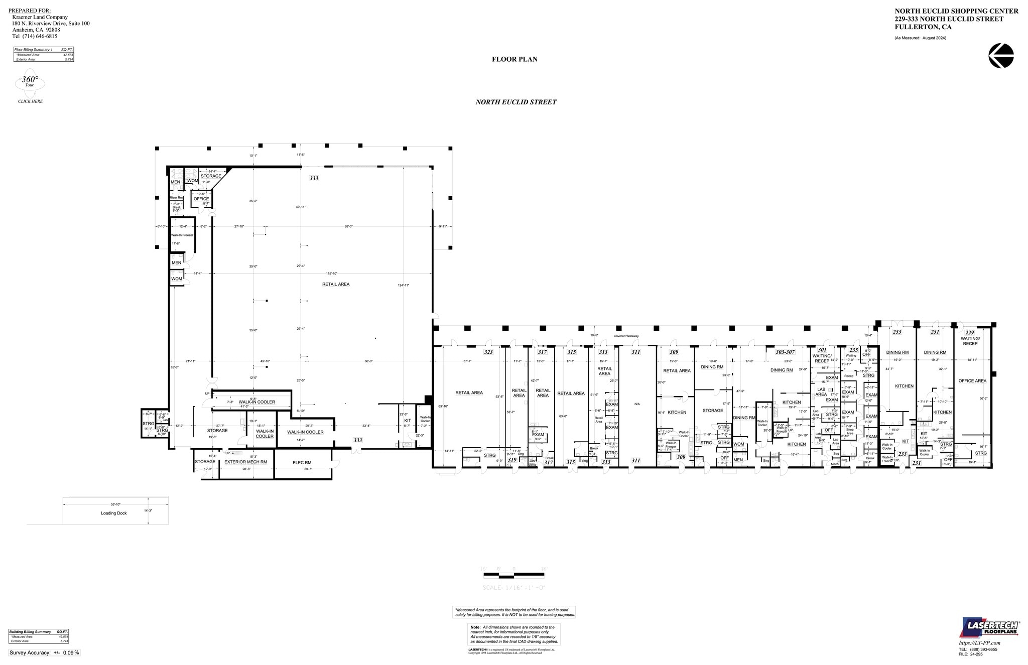 229-333 N Euclid St, Fullerton, CA for lease Site Plan- Image 1 of 1