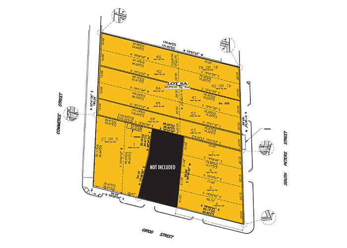 635 S Peters Street - Redevelopment Site, New Orleans, LA à louer - Plan de site - Image 3 de 5