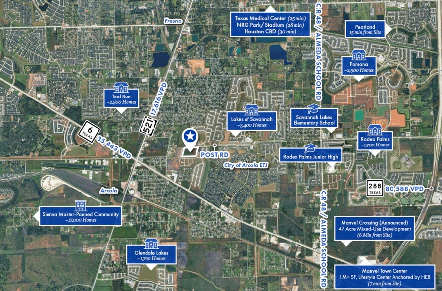 902 Post Rd, Rosharon, TX à vendre - Aérien - Image 3 de 3