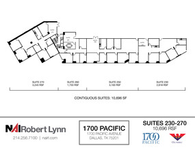 1700 Pacific Ave, Dallas, TX à louer Plan d  tage- Image 2 de 2