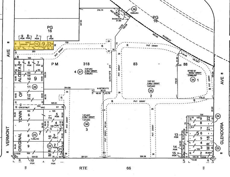 500 S Vermont Ave, Glendora, CA à vendre - Plan cadastral - Image 3 de 3