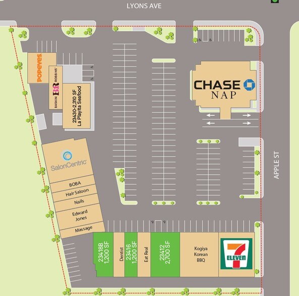 23404-23420 Lyons Ave, Newhall, CA for lease - Site Plan - Image 2 of 4