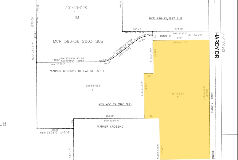 8320 S Hardy Dr, Tempe, AZ à louer - Plan cadastral - Image 2 de 3