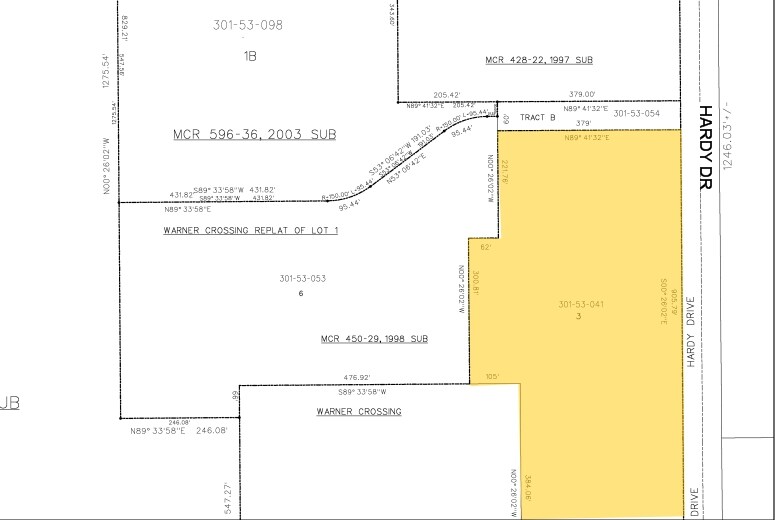 8320 S Hardy Dr, Tempe, AZ for lease - Plat Map - Image 2 of 3