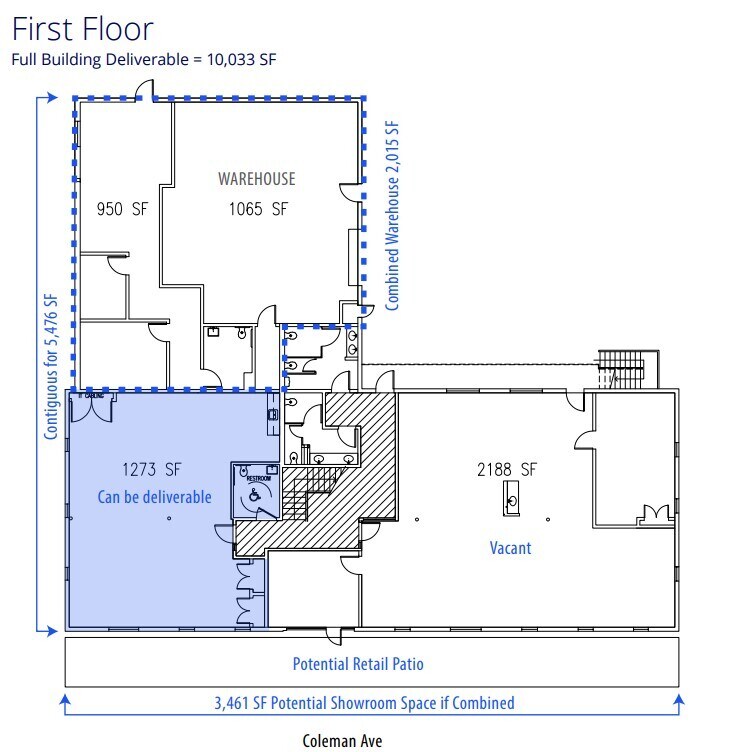 1180 Coleman Ave, San Jose, CA for lease Floor Plan- Image 1 of 1