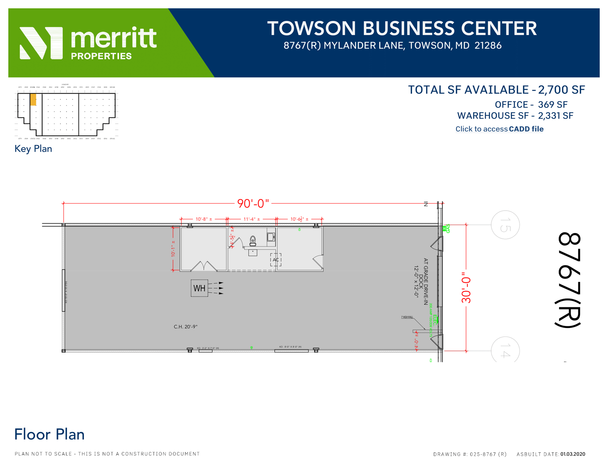 8701-8739 Mylander Ln, Towson, MD for lease Floor Plan- Image 1 of 1