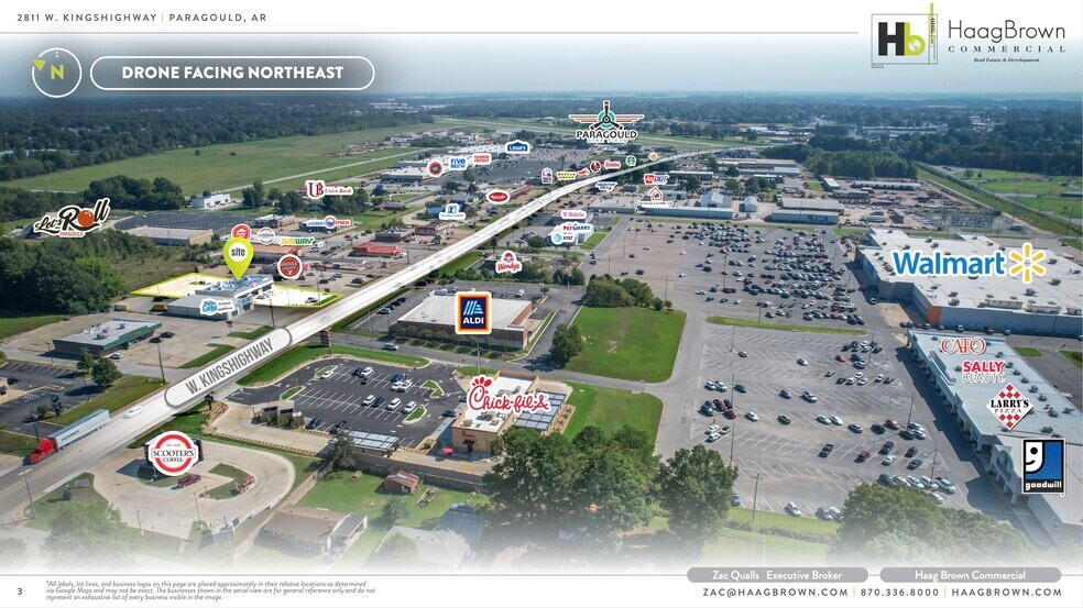 2811 W Kingshighway, Paragould, AR à louer - Aérien - Image 2 de 3