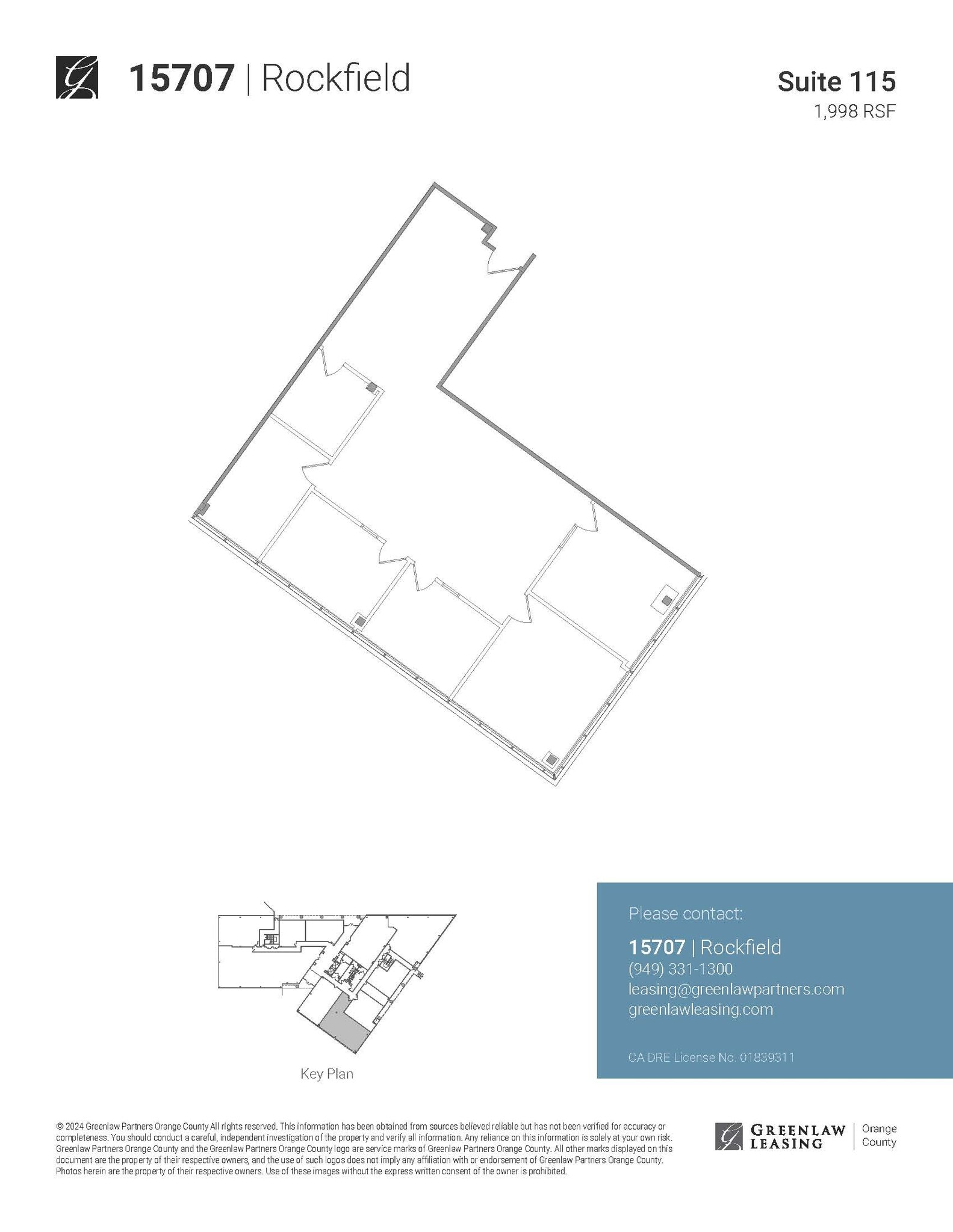 15707 Rockfield Blvd, Irvine, CA à louer Plan d’étage- Image 1 de 1