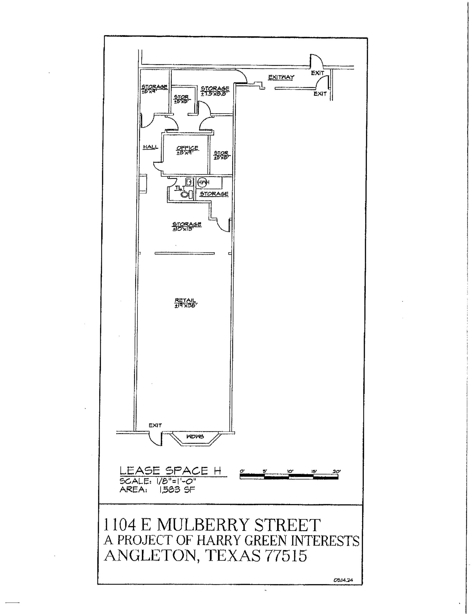 1100-1116 E Mulberry St, Angleton, TX à louer Plan de site- Image 1 de 1