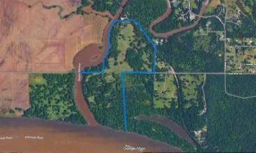 1452 E River Rd, Fort Gibson, OK - Aerial map view