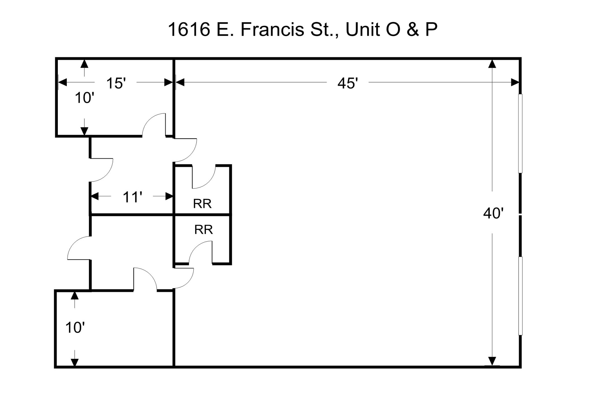 1616 E Francis St, Ontario, CA for lease Floor Plan- Image 1 of 8