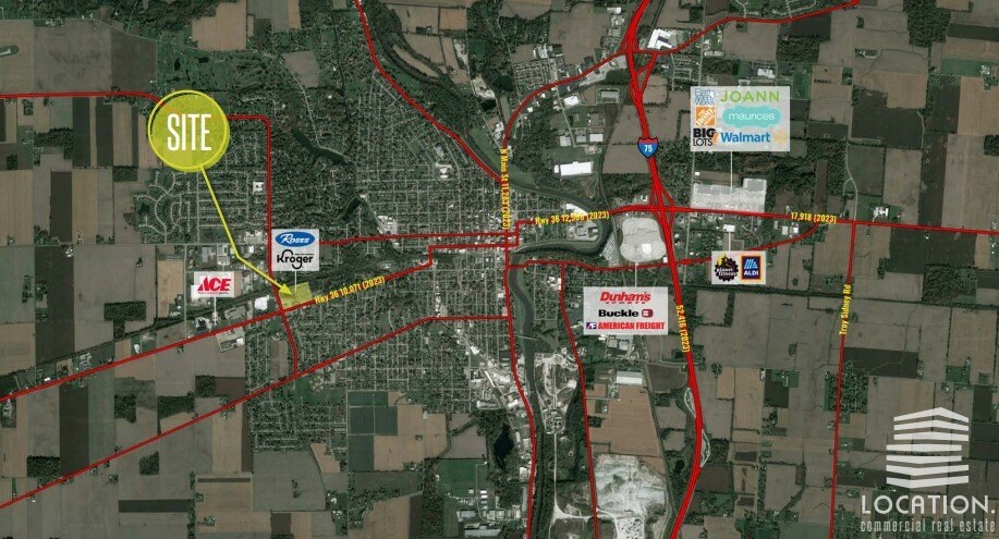Covington Ave, Piqua, OH à louer - Aérien - Image 2 de 2