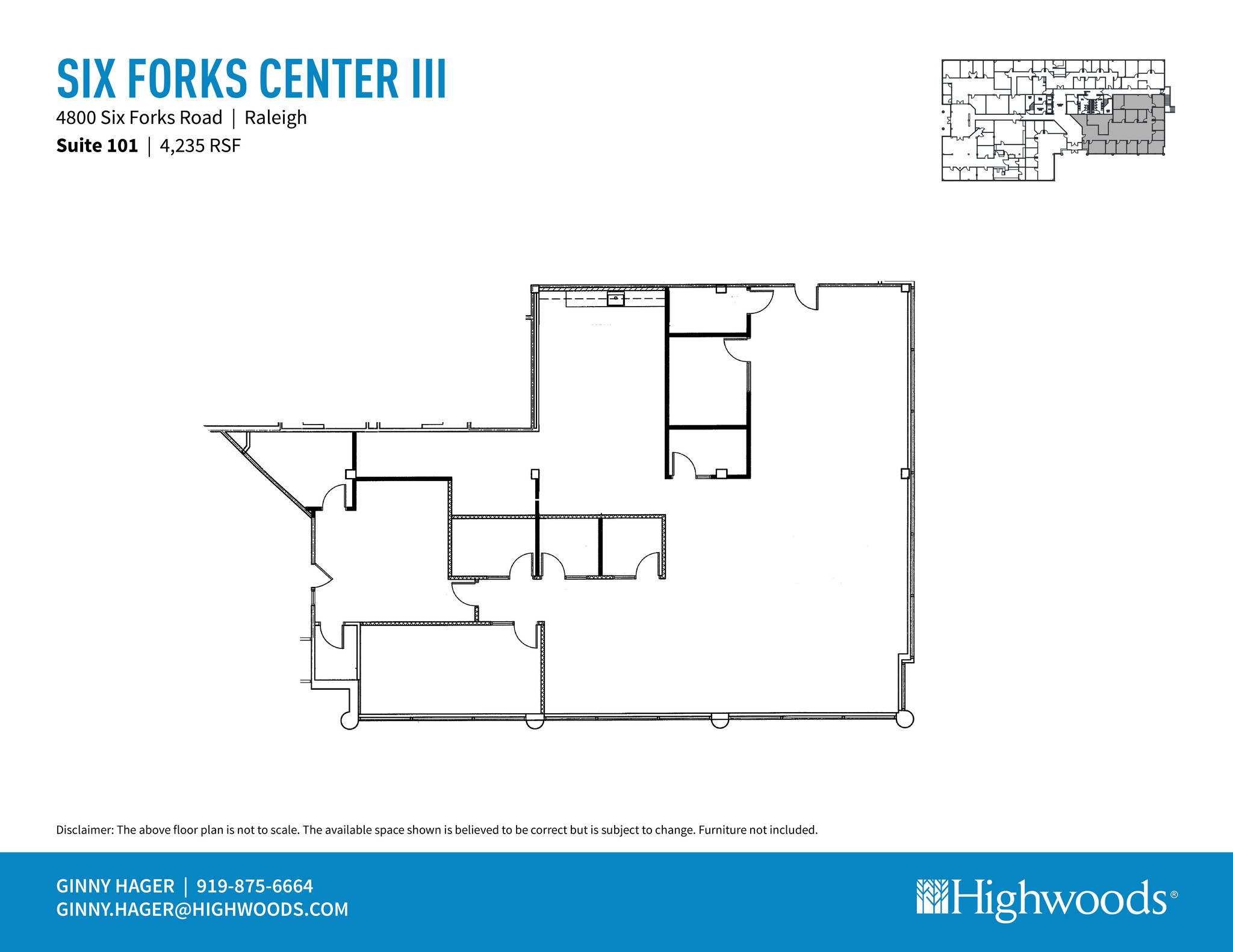 4800 Six Forks Rd, Raleigh, NC à louer Plan d’étage- Image 1 de 1