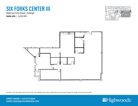 4800 Six Forks Rd, Raleigh, NC à louer Plan d’étage- Image 1 de 1