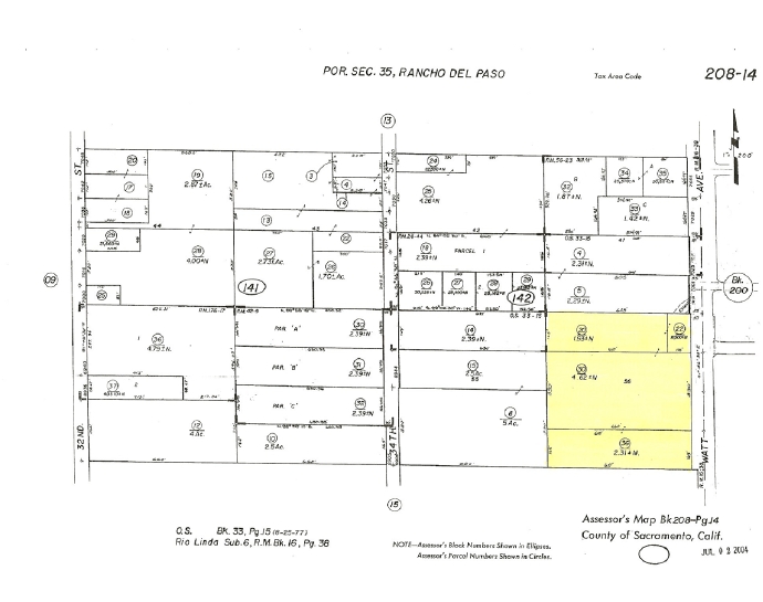 Watt & Elkhorn Ave @ E St, North Highlands, CA à vendre - Plan cadastral - Image 2 de 2