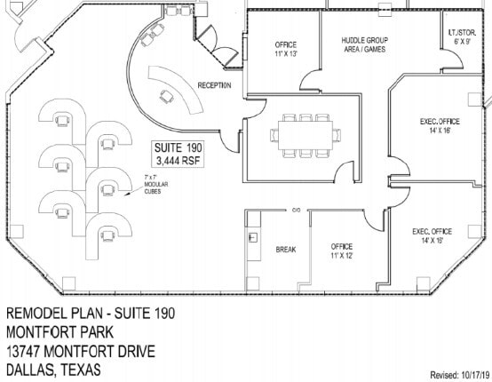 13747 Montfort Dr, Dallas, TX for lease Floor Plan- Image 1 of 1