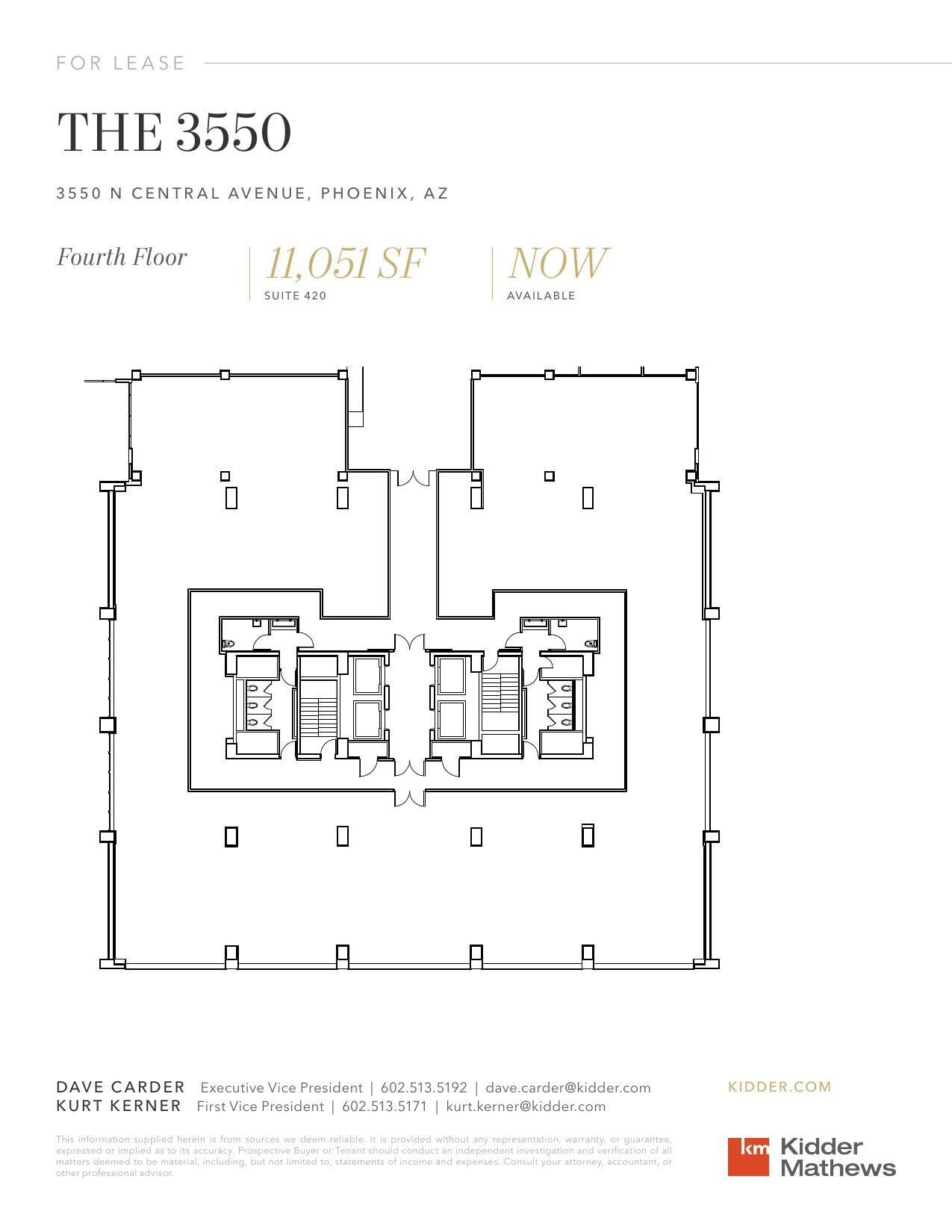 3550 N Central Ave, Phoenix, AZ à louer Plan d’étage- Image 1 de 1