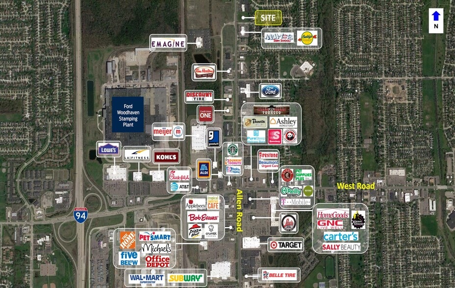 21595 Allen Rd, Woodhaven, MI à louer - Aérien - Image 2 de 3