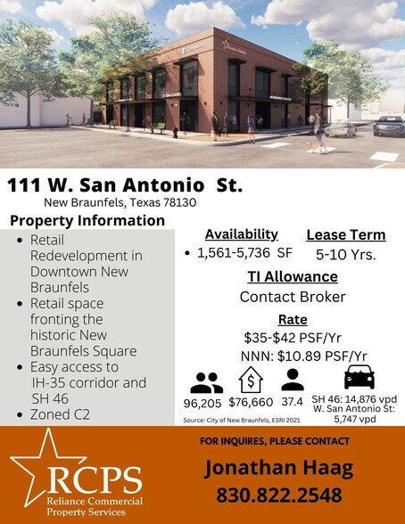 111 W San Antonio St, New Braunfels, TX à louer - Photo du bâtiment - Image 3 de 3