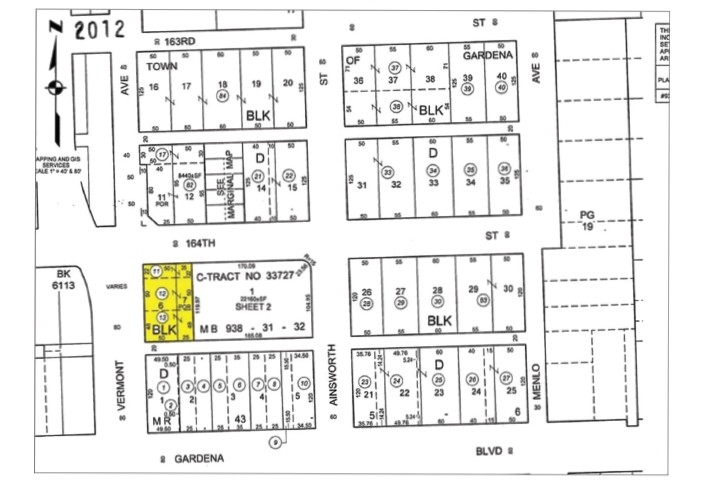 16400-16410 S Vermont Ave, Gardena, CA à vendre - Plan cadastral - Image 1 de 1