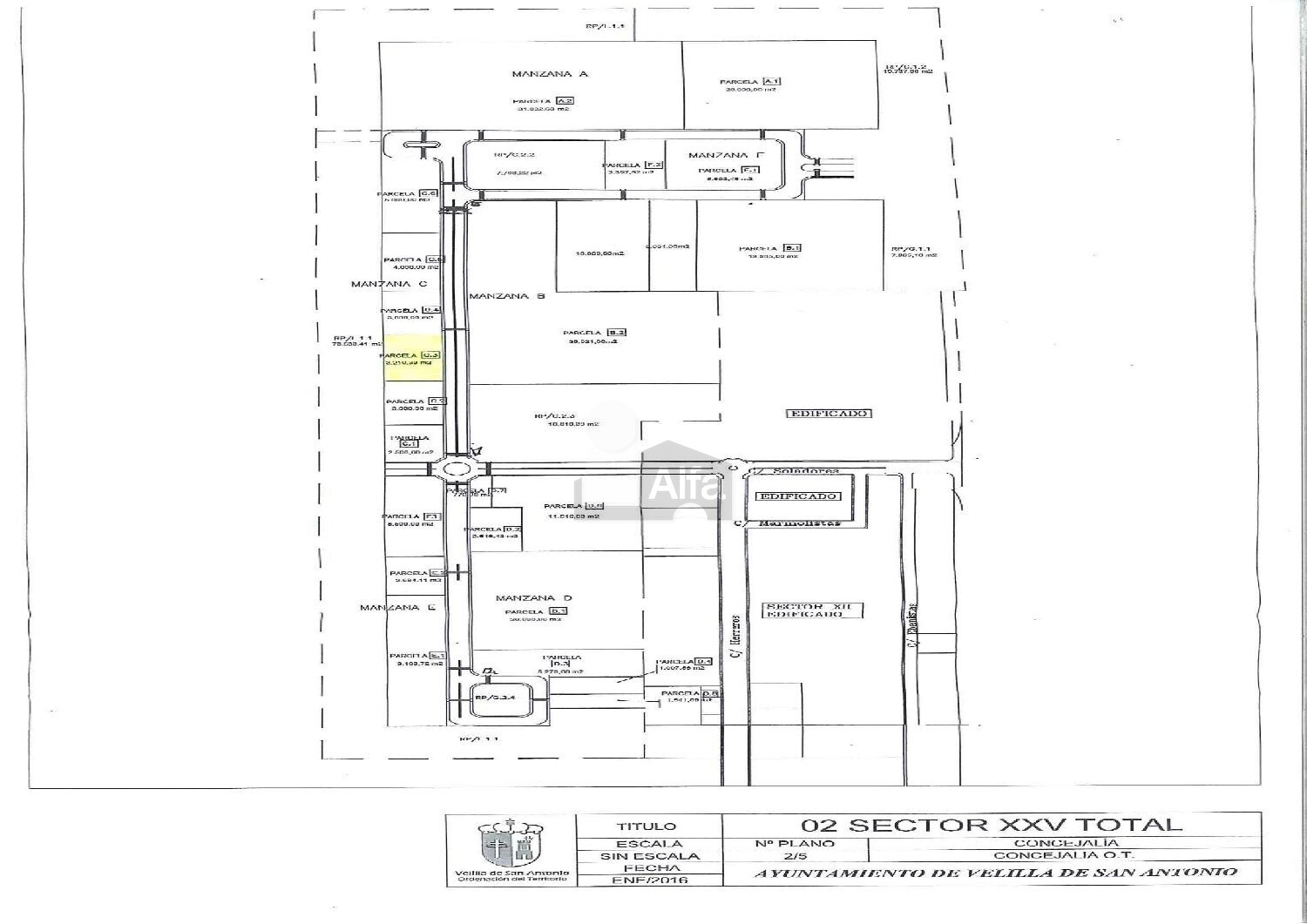 Terrain dans Velilla de San Antonio, Madrid à vendre Plan cadastral- Image 1 de 3