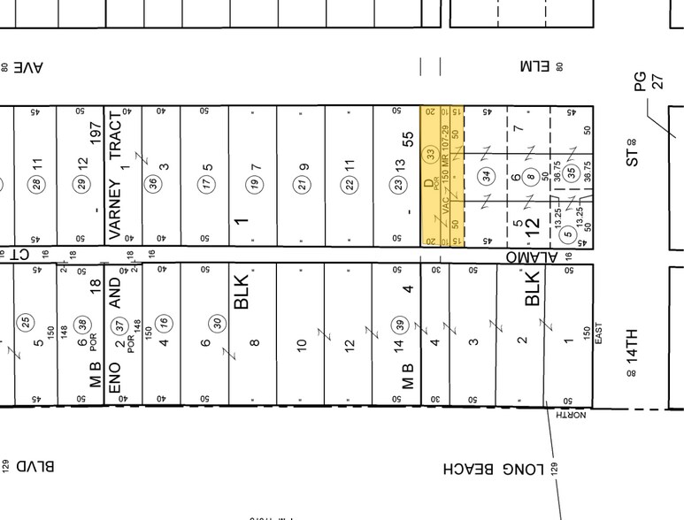 1429 Elm Ave, Long Beach, CA à vendre - Plan cadastral - Image 1 de 1