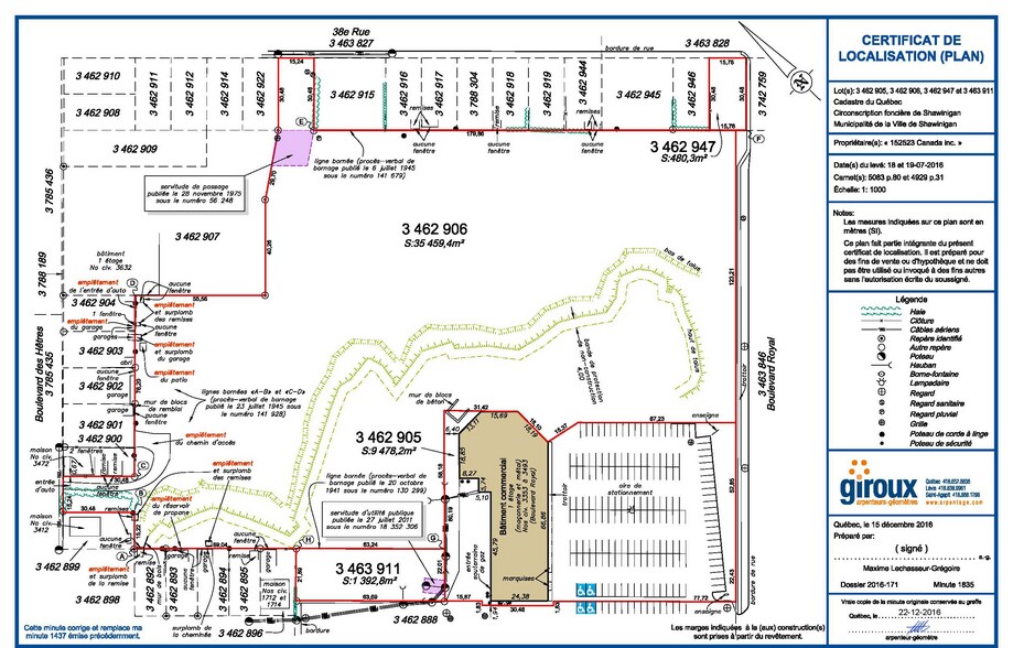 3353 Blvd Royal, Shawinigan, QC à vendre - Plan de site - Image 3 de 8