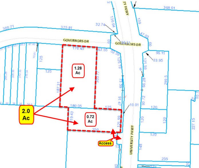 8629 University Pkwy, Pensacola, FL for sale - Plat Map - Image 1 of 3