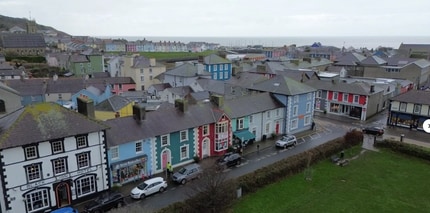 Sgwar Alban, Aberaeron, DYF - Aérien  Vue de la carte