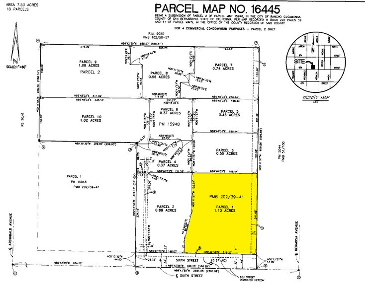 9850 6th St, Rancho Cucamonga, CA à vendre - Plan cadastral - Image 2 de 24