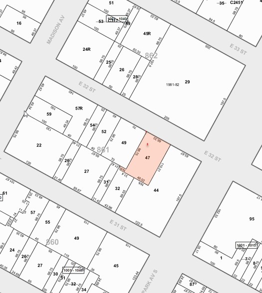 44 E 32nd St, New York, NY à louer - Plan cadastral - Image 2 de 2