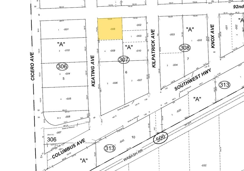 9201-9207 S Keating, Oak Lawn, IL for lease - Plat Map - Image 2 of 13