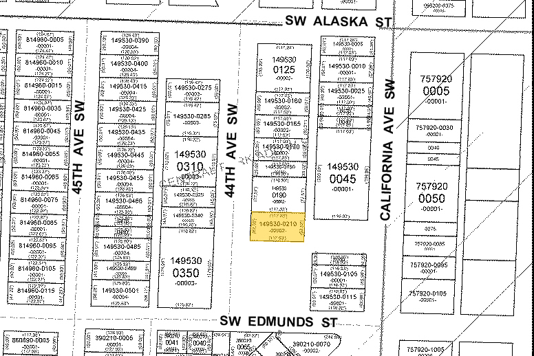 4740 44th Ave SW, Seattle, WA à louer - Plan cadastral - Image 2 de 2