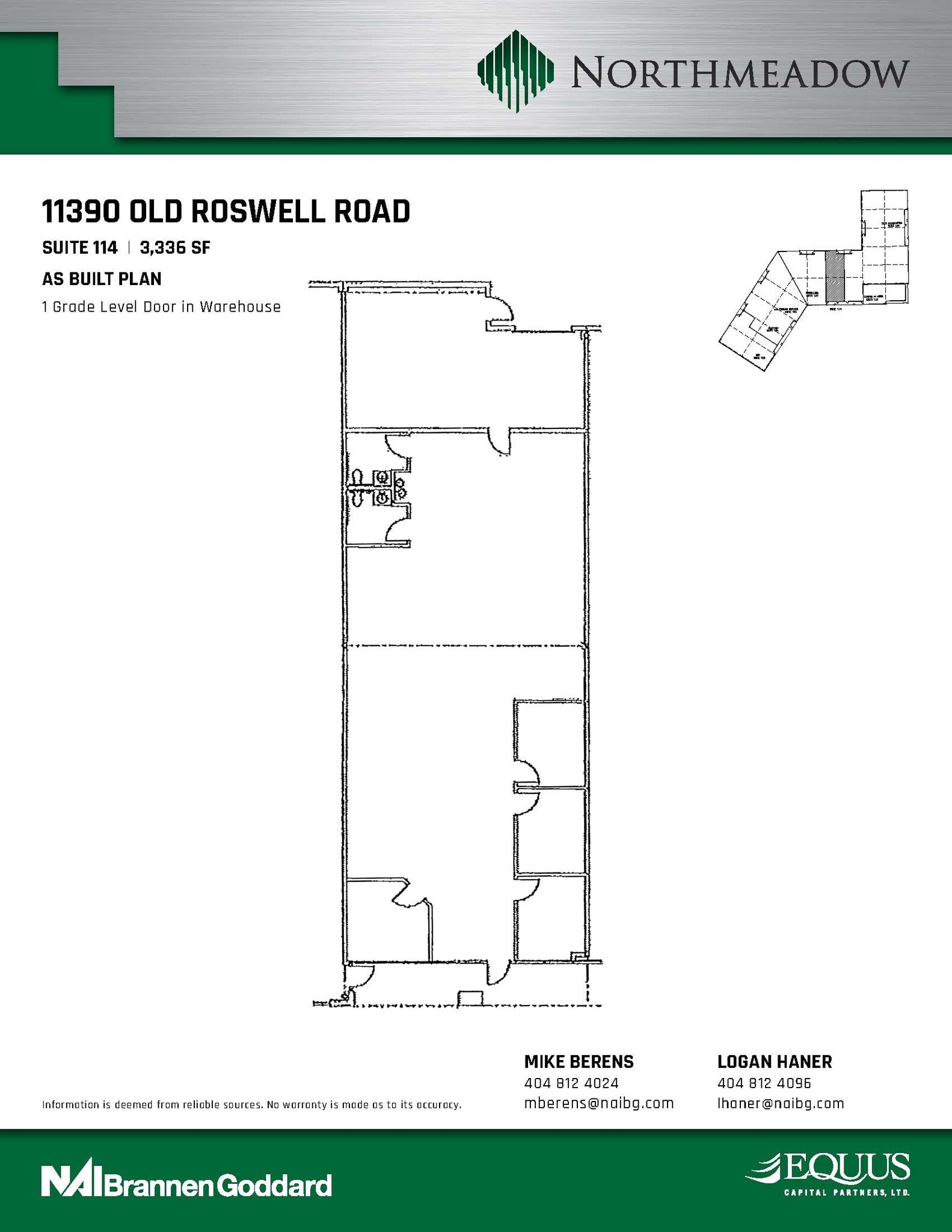 1100 Northmeadow Pky, Roswell, GA for lease Floor Plan- Image 1 of 2