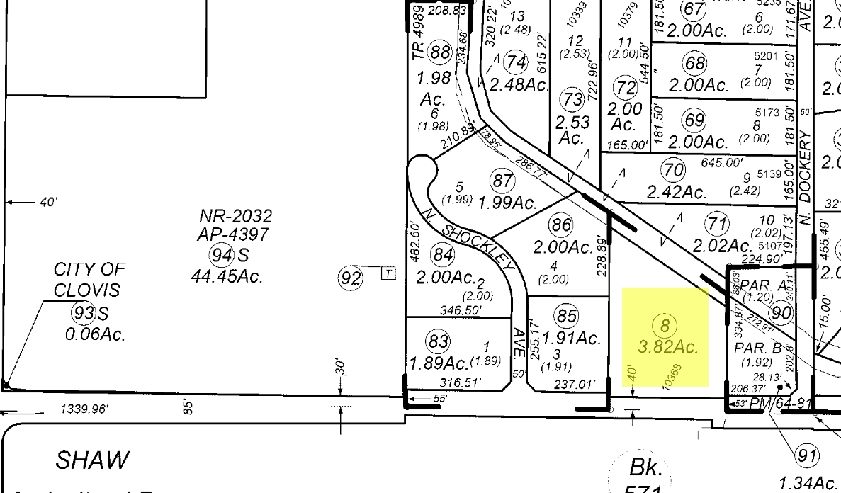 10368 E Shaw Ave, Clovis, CA à louer Plan cadastral- Image 1 de 2