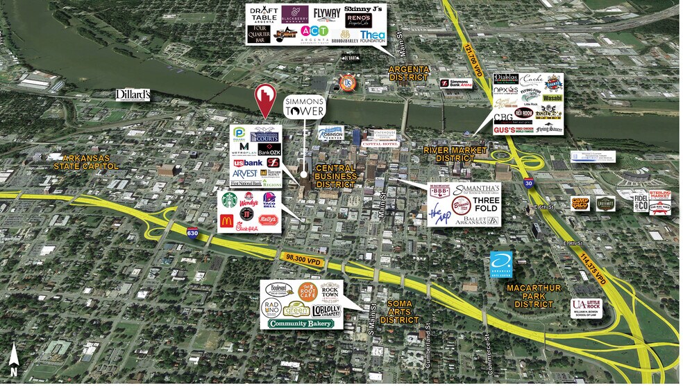 Gaines St, Little Rock, AR à vendre - Aérien - Image 2 de 3