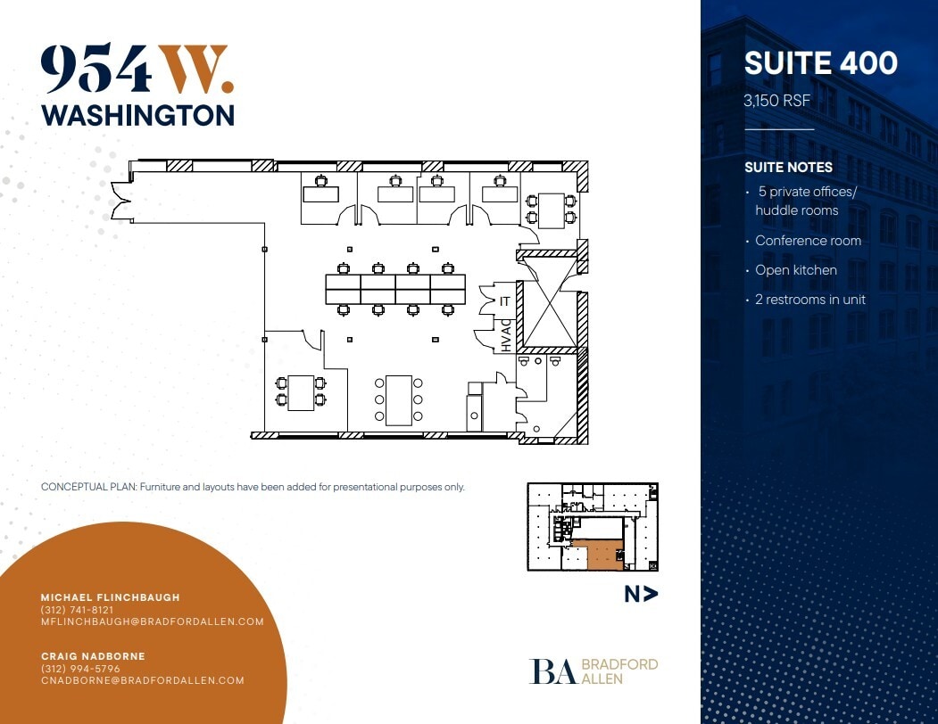 954 W Washington Blvd, Chicago, IL à louer Plan d’étage- Image 1 de 8