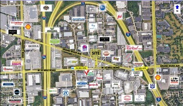 38300 W 10 Mile Rd, Farmington, MI - AERIAL  map view