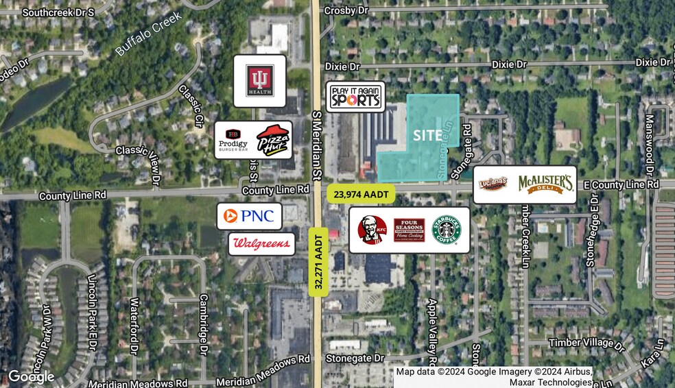 20, 90, 104, & 108 E. County Line Rd. Rd, Indianapolis, IN à vendre - Photo du bâtiment - Image 1 de 2