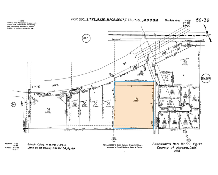 3465 Giannini Rd, Atwater, CA à vendre - Plan cadastral - Image 3 de 5